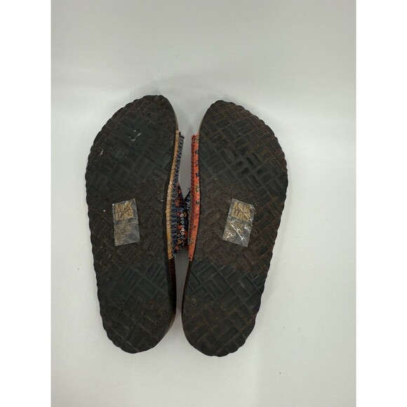 Muk Luks Sequin Buckle Sandals Slip On Open Toe Geometric Comfy Slides Size 7 - Picture 6 of 11